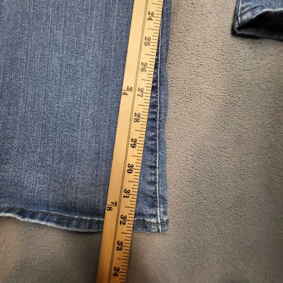 Kut From the Kloth Womens 12 Fab Ab Baby Boot Cut Stretch Jeans Distressed Denim - Picture 7 of 11